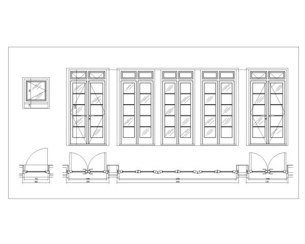 Free AutoCAD 2D Editable Drawings for Doors & Windows Unique Set options_ 4