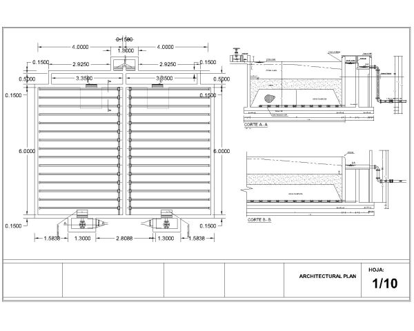 Free AutoCAD 2D Editable Drawings for Drinking water treatment plant (Plan &Sections)