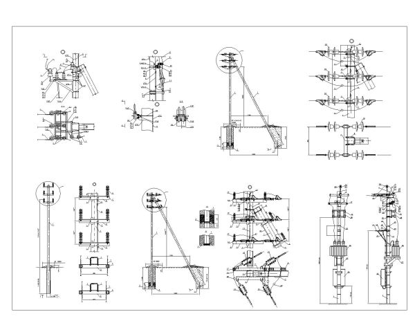 Free AutoCAD 2D Editable Drawings for Electric Power Line Support Equipments_2