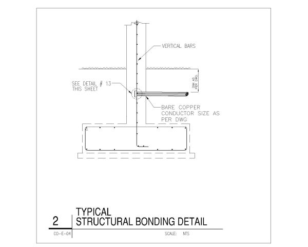 Free AutoCAD 2D Editable Drawings for Electrical Typical Structural Bonding Details