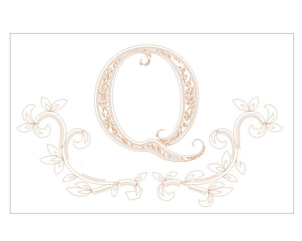 Free AutoCAD 2D Editable Drawings for English Alphabet Arts _ Q