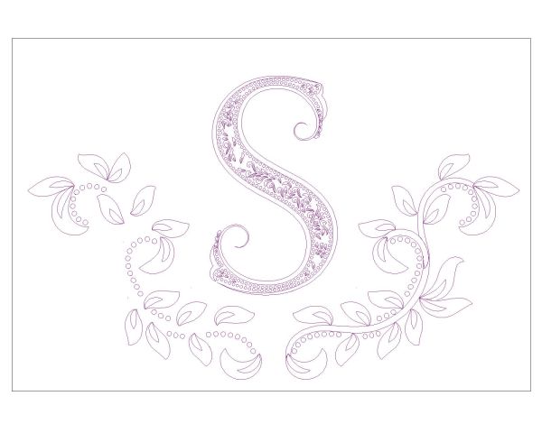 Free AutoCAD 2D Editable Drawings for English Alphabet Arts _ S