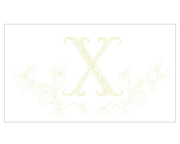 Free AutoCAD 2D Editable Drawings for English Alphabet Arts _ X