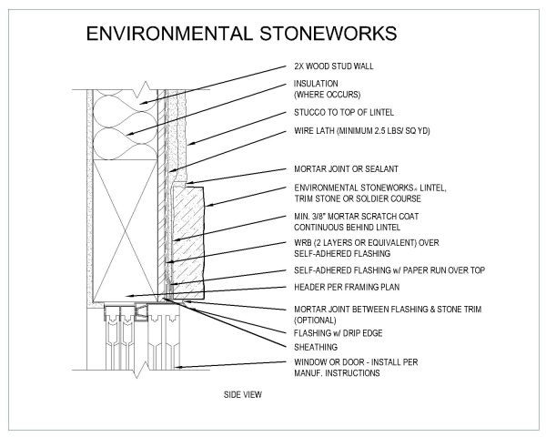 Free AutoCAD 2D Editable Drawings for Environmental Stonework’s Masonry Detail - 5