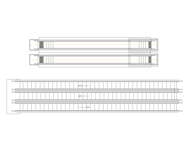 Free AutoCAD 2D Editable Drawings for Escalator for Big Lounges at Airports