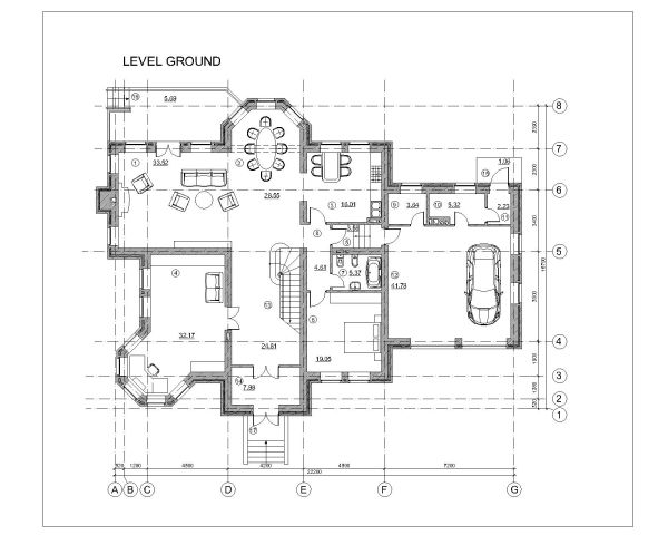 Free AutoCAD 2D Editable Drawings for Family Truss Roof House Design Ground Floor Plan