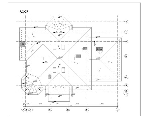 Free AutoCAD 2D Editable Drawings for Family Truss Roof House Design Roof Plan