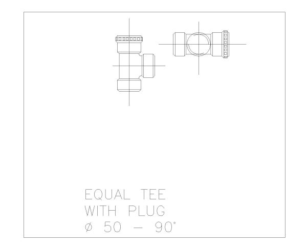 Free AutoCAD 2D Editable Drawings for PVC Items and Fitting for Plumbing Works-16