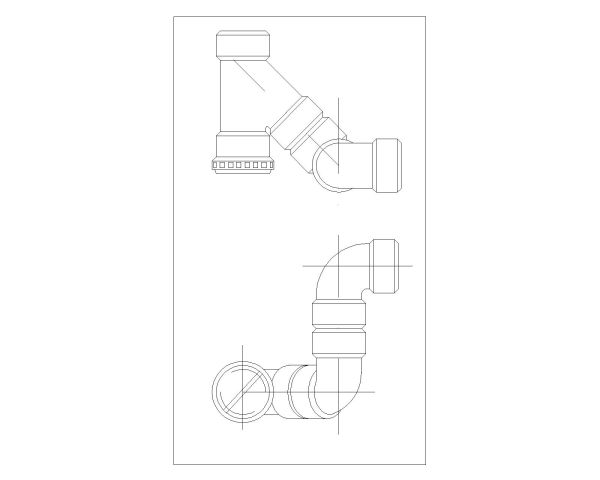 Free AutoCAD 2D Editable Drawings for PVC Items and Fitting for Plumbing Works-4