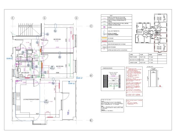 Small House Type (5) 1st Floor Plan & Details (5) CAD Block – DWG AutoCAD Editable Drawing (Free Download)