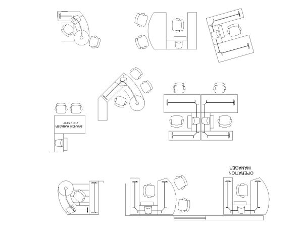 Free AutoCAD 2D Drawings for “Work Station Design with MDF Wooden & Polished-43