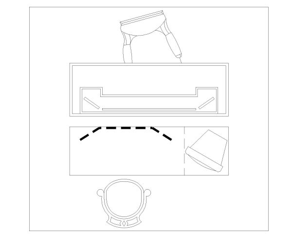 Free AutoCAD 2D Drawings for “Work Station Design with MDF Wooden & Polished-6