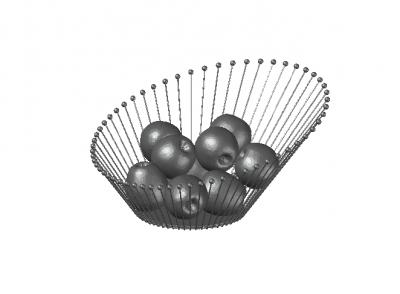 moderate sized fruit bowl 3d moodel .dwg format