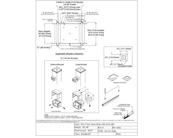 Full Glass Panel Residential Sectional Details (2) CAD Block – DWG AutoCAD Editable Drawing (Free Download)
