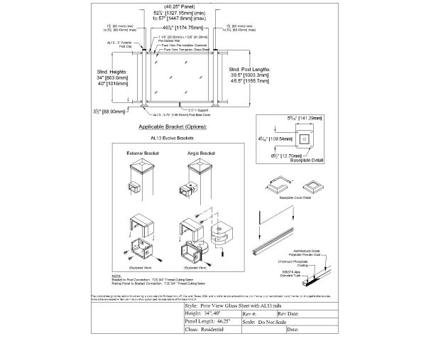 Full Glass Panel Residential Sectional Details (4) CAD Block – DWG AutoCAD Editable Drawing (Free Download)