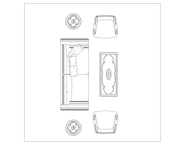 Free AutoCAD 2D Editable Drawings for Furniture for Office & Waiting Area_1