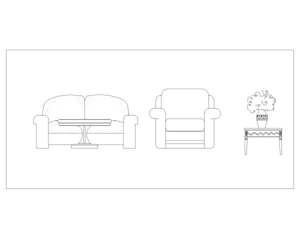 Free AutoCAD 2D Editable Drawings for Furniture for Office & Waiting Area_11
