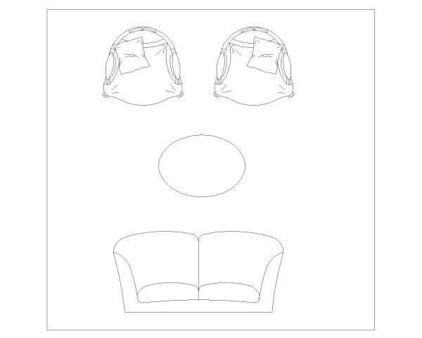 Free AutoCAD 2D Editable Drawings for Furniture for Office & Waiting Area_17