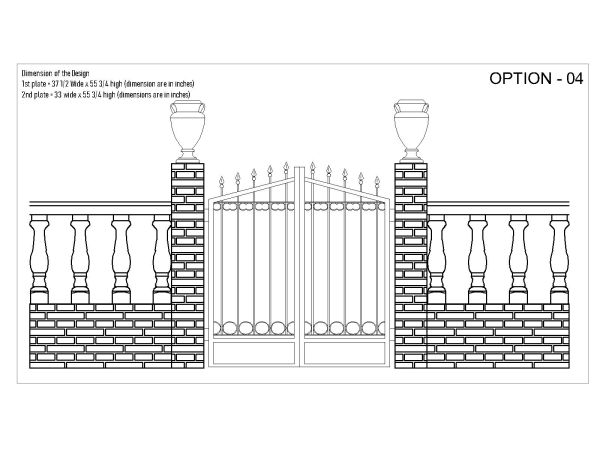 Free AutoCAD 2D Editable Drawings for Gates For CNC Machine_ 4