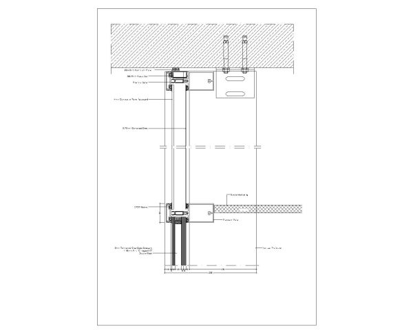 Free AutoCAD 2D Editable Drawings for Glass fixing & installing Detail Drawings-1