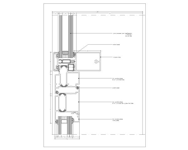 Free AutoCAD 2D Editable Drawings for Glass fixing & installing Detail Drawings-5