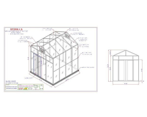 Free AutoCAD 2D Editable Drawings forGlass House for Vegetations-1