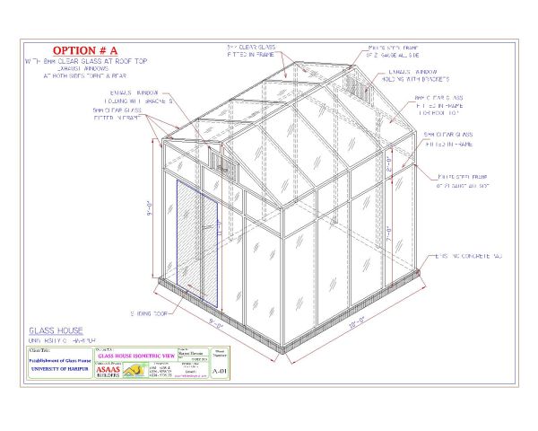 Free AutoCAD 2D Editable Drawings forGlass House for Vegetations-2
