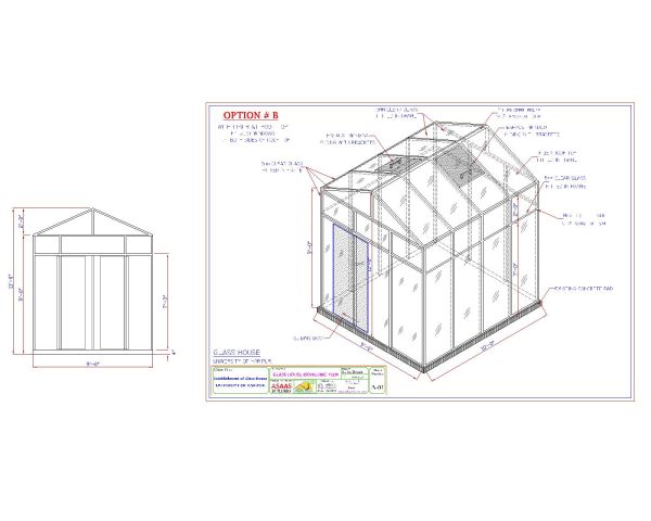 Free AutoCAD 2D Editable Drawings forGlass House for Vegetations-3