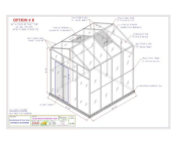 Free AutoCAD 2D Editable Drawings forGlass House for Vegetations-4