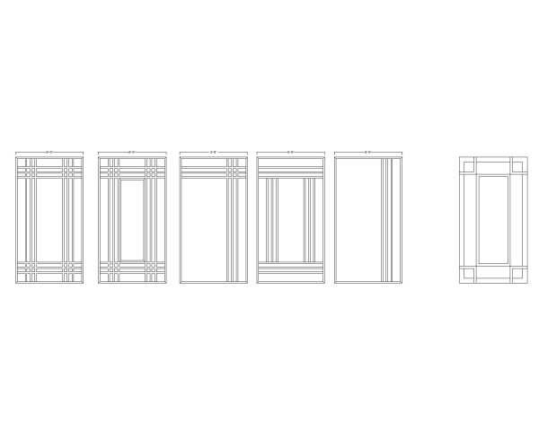 Free AutoCAD 2D Editable Drawings for Glass Window Design - 1