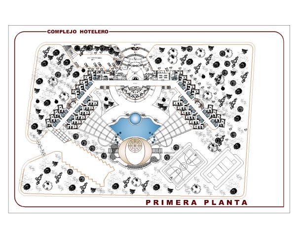 Grand Hotel of Peru Landscape Plan (1) CAD Block – DWG AutoCAD Editable Drawing (Free Download)