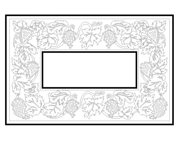Grape Decoration Grill-Model Architectural Drawing. CAD block in DWG format free download.