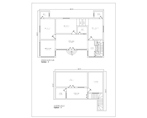 GUEST HOUSE BASEMENT & GROUND FLOOR PLAN-3 CAD Block – DWG AutoCAD Editable Drawing (Free Download)