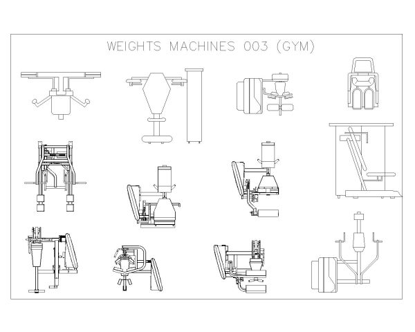 Free AutoCAD Drawing of Gym Equipment's (13)