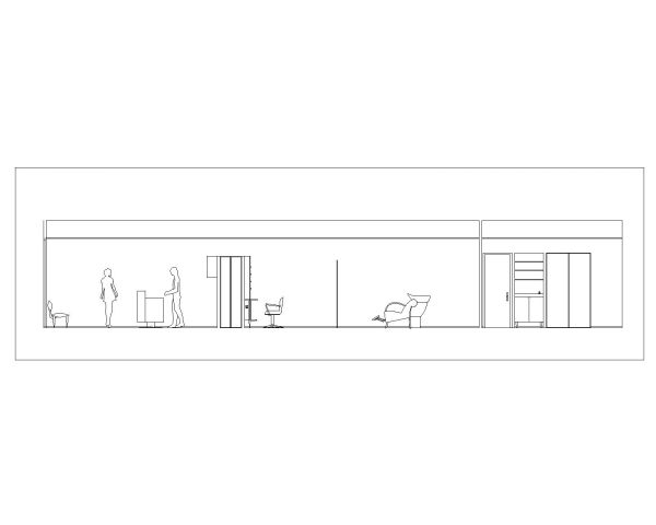 Hairdressing Salon Elevation C-4 CAD Block – DWG AutoCAD Editable Drawing (Free Download)