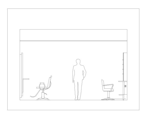 Hairdressing Salon Elevation D-5 CAD Block – DWG AutoCAD Editable Drawing (Free Download)