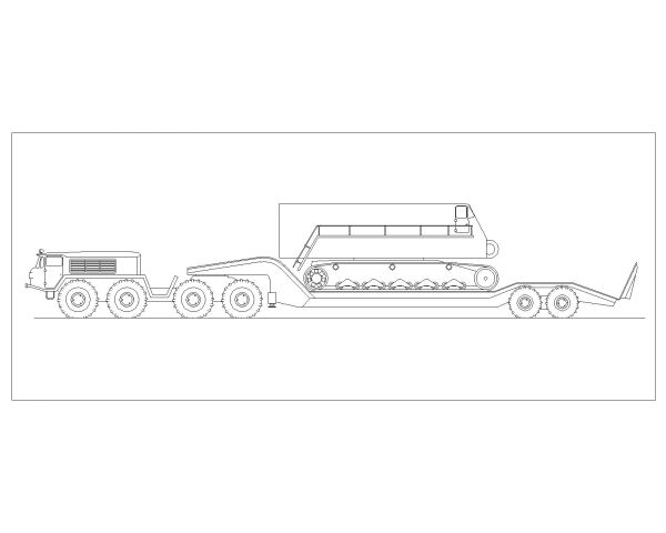 Heavy Haul Trucks OP-6 CAD Block – DWG AutoCAD Editable Drawing (Free Download)