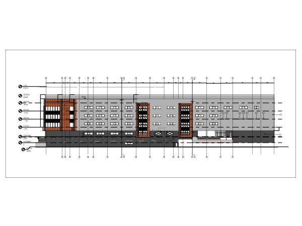 Free AutoCAD 2D Editable Drawings for High Rise Building Cladding System for Facade - 4