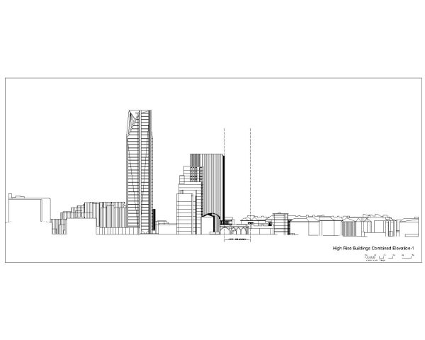 High Rise Building Elevation-1 CAD Block – DWG AutoCAD Editable Drawing (Free Download)