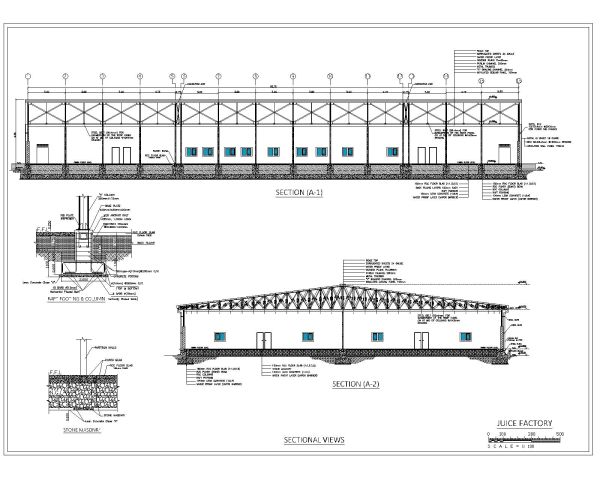 High Roof Steel Shed Design Set with regulations-11 CAD Block – DWG AutoCAD Editable Drawing (Free Download)