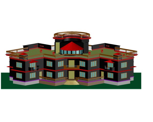 Free 3D Model of Historical Villa Views- 2