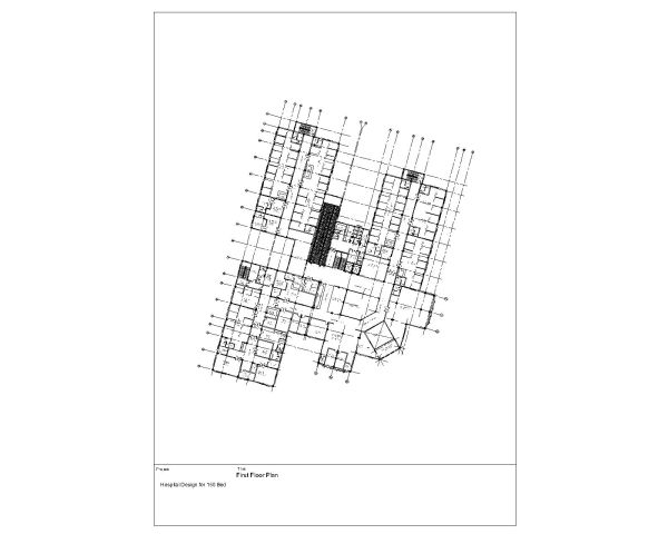 Free “Hospital for 150 Beds First Floor Plan with facility” 