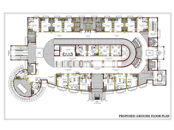 Free AutoCAD file for Hospital Design Detailed First Floor Plan_1”