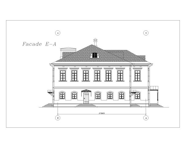 Hostel Building Design Elevation-2 CAD Block – DWG AutoCAD Editable Drawing (Free Download)