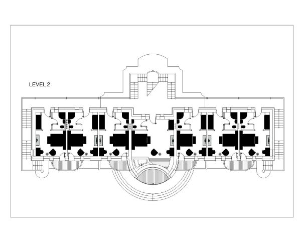 Hotel Design Layout Plan Level-2 CAD Block – DWG AutoCAD Editable Drawing (Free Download)
