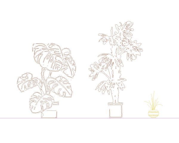 House using Decoration Flowers-17 CAD Block – DWG AutoCAD Editable Drawing (Free Download)