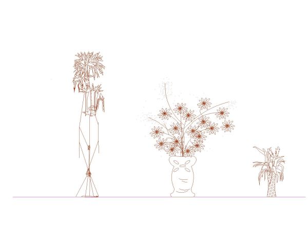 House using Decoration Flowers-5 CAD Block – DWG AutoCAD Editable Drawing (Free Download)