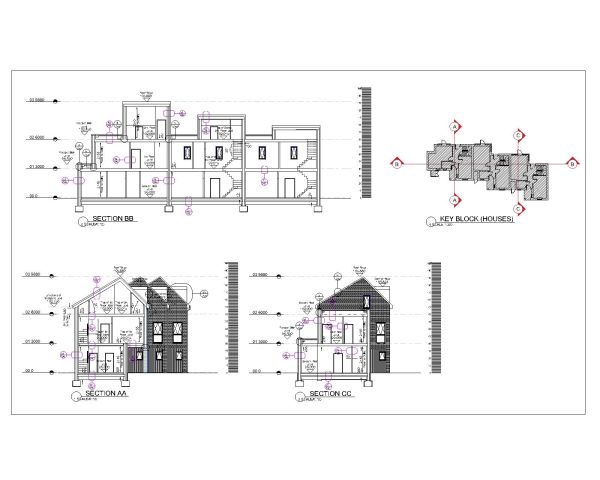 Housing Socaity Project Secions Plan-5 CAD Block – DWG AutoCAD Editable Drawing (Free Download)