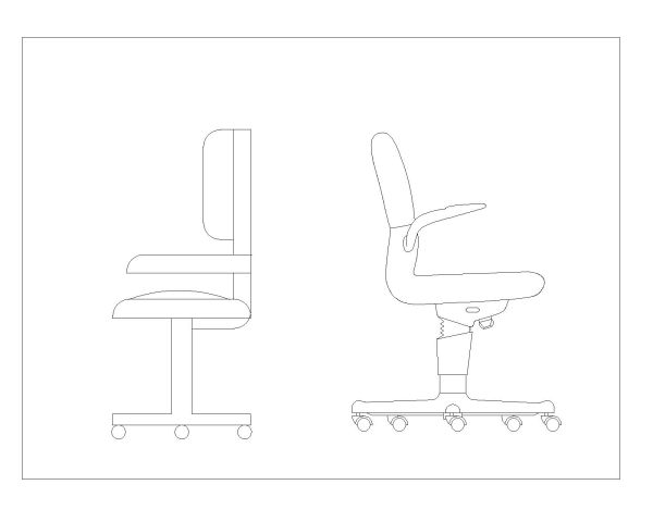 Hydraulic Chairs for Office-2 CAD Block – DWG AutoCAD Editable Drawing (Free Download)