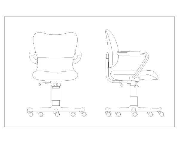 Hydraulic Chairs for Office-3 CAD Block – DWG AutoCAD Editable Drawing (Free Download)